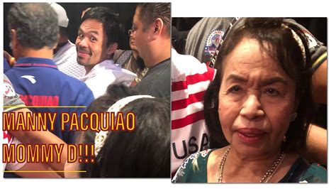manny pacquiao shows love for mommy d youtube