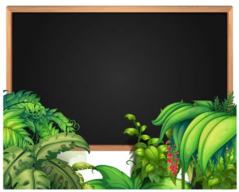 Border template with tropical plants 447307 Vector Art at Vecteezy