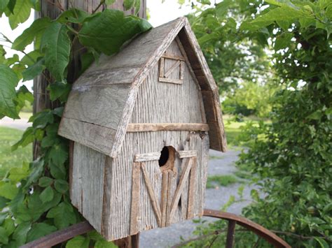 Barnwood Birdhouse Casa De Passarinho Passarinho Passaro