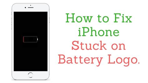 How To Fix Iphone Stuck At Battery Logo Iphone Wont Charge Or Turn