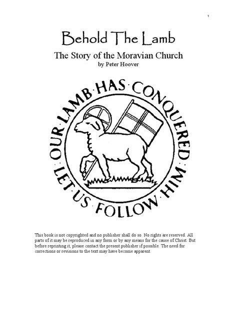 Behold The Lamb Moravians Catharism Moravian Church