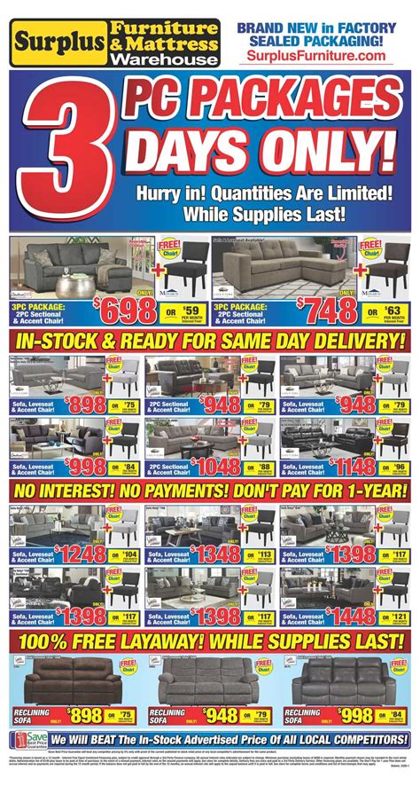 Grab upto 25% off on mattress warehouse promo codes & 1000s of stores & other top brands at dealmecoupon.com. Surplus Furniture & Mattress Warehouse (Owen Sound) Flyer ...