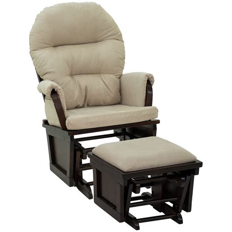Buy Homcom Nursery Glider Rocking Chair With Ottoman Thick Padded