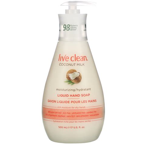 Live Clean Moisturizing Liquid Hand Soap Coconut Milk 17 Fl Oz 500 Ml Iherb
