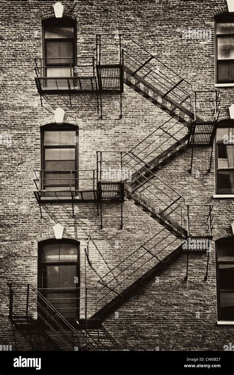 Old Building Fire Escape Stock Photo Alamy