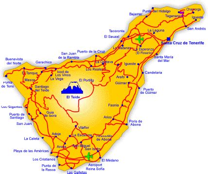 3352x2335 / 2,17 mb ir al mapa. Tenerife - Mapa de carretera y plano de los municipios