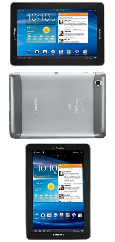 Galaxy Tab 77 Lte 4g Tablet Pics And Specs Verizon Cdma Tech