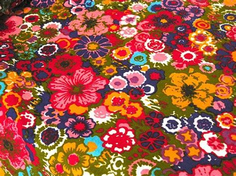 Vintage Fabric Colorful Flower Garden 5th Avenue By Nehiandzotz