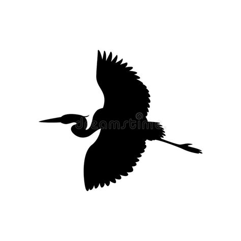 Flying Heron Silhouette Stock Illustrations 1827 Flying Heron