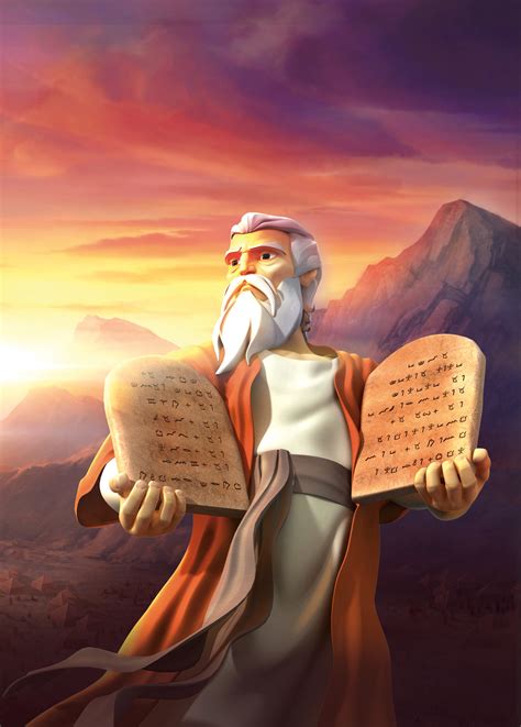 Ten Commandments Moses For Kids