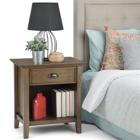 Everything you need to know about 6 inch wide nightstand. WyndenHall Normandy SOLID WOOD 24 inch Wide Rustic Bedside ...