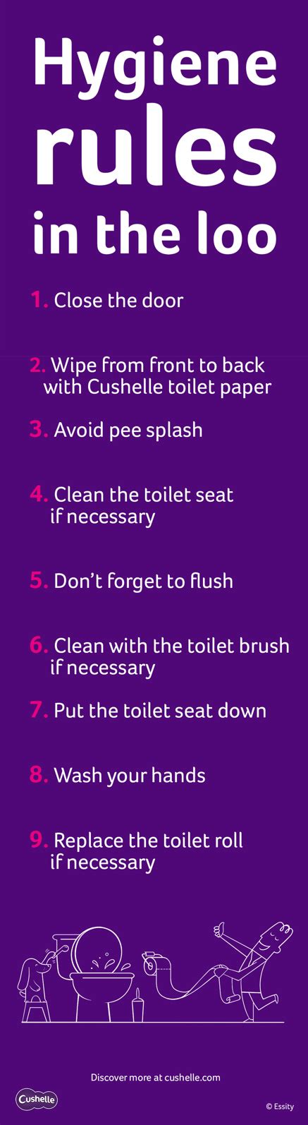 10 Important Bathroom Rules With Printable Toilet Rules Cushelle