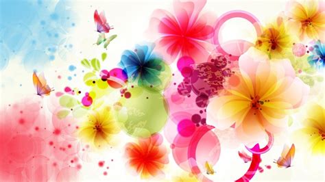 Flowers Vector Art Colorful Wallpaper Hd