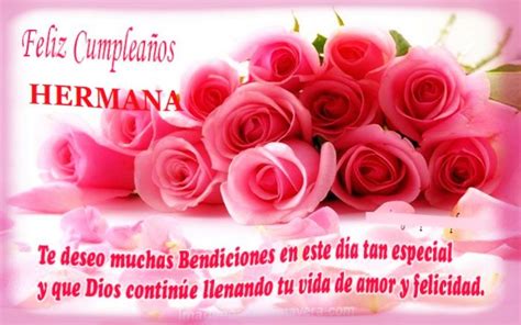 Imágenes De Feliz Cumpleaños Hermana Con Rosas