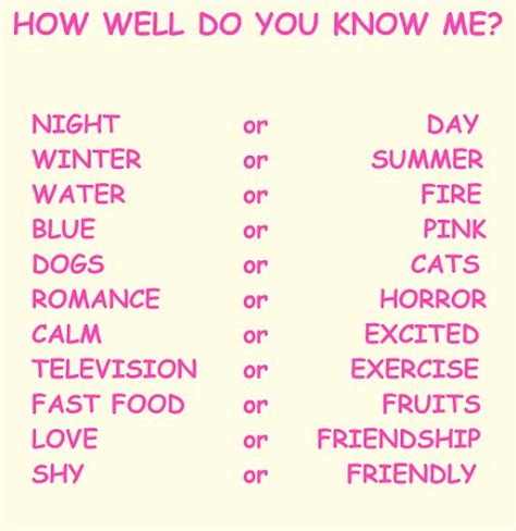 20 Best How Well Do U Know Me Images On Pinterest Relationships Chat Board Questions And