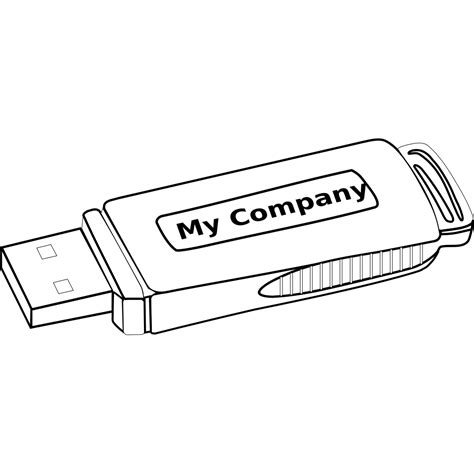 Usb Flash Drive Outline Png Svg Clip Art For Web Download Clip Art