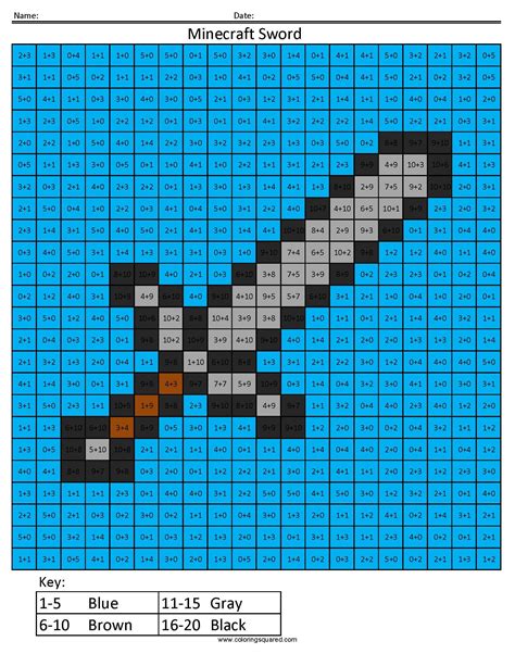 Minecraft Steve With Sword Coloring Pages