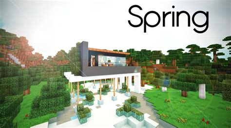 Modern Spring Lakeside Home Minecraft Map