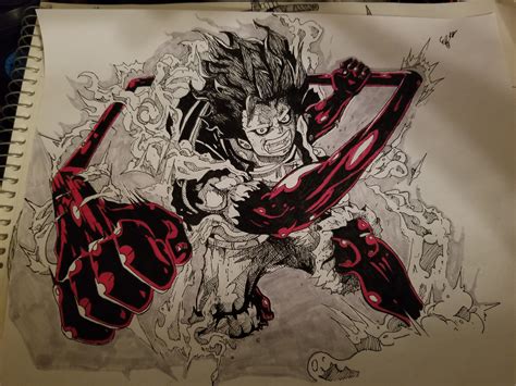 My Snakeman Luffy Drawing Ronepiece