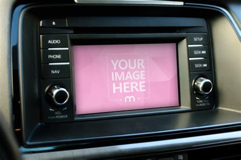 Find & download free graphic resources for car mockup. Car Display Screen Mockup Template - Mediamodifier