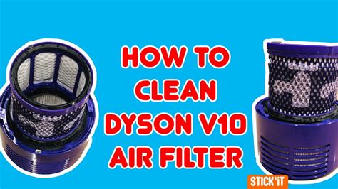 You can do this by using liquid. How to Clean Dyson v10 Air Filter - YouTube