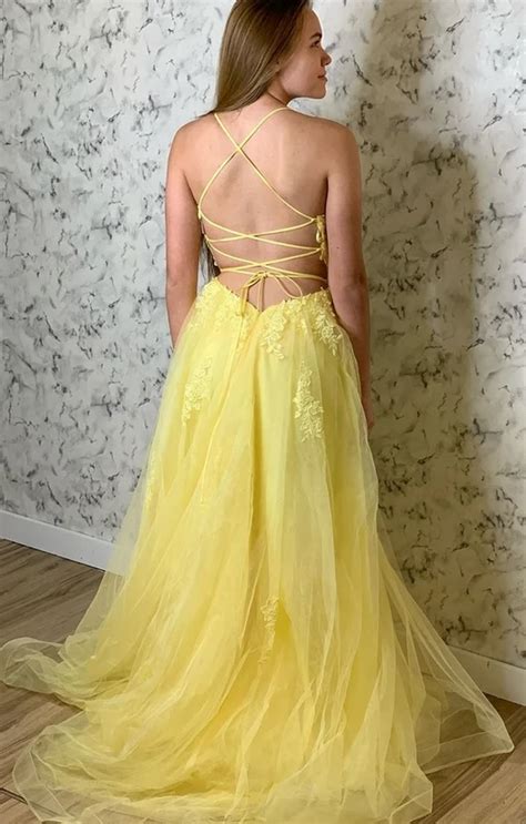 Yellow Prom Dress 2021 Formal Dress Evening Dress Pageant Dance