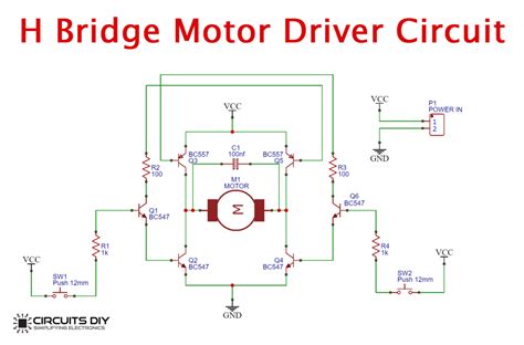 H Bridge Motor Driver Circuit Diy Electronic