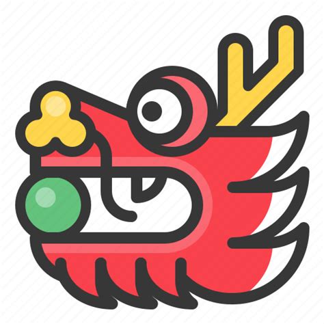 Chinese Dragon Head New Year Icon Download On Iconfinder