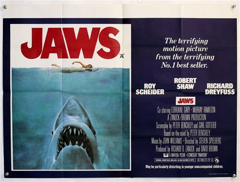 Jaws British Quad Film Poster Collection Including