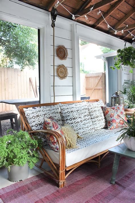 Shed Turned Boho Screened Porch