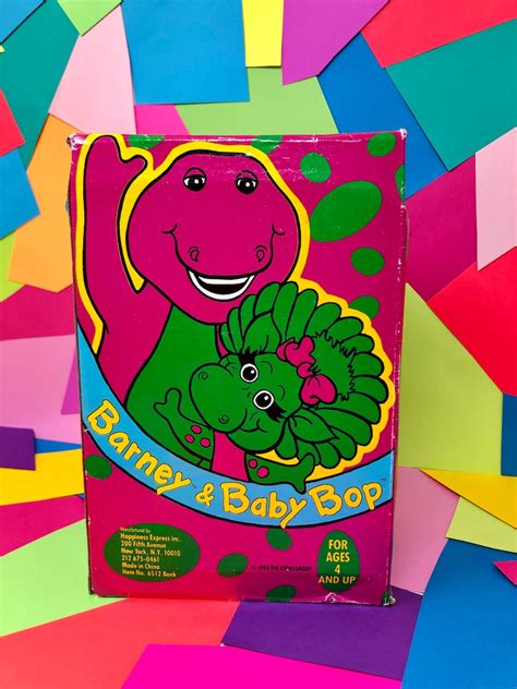 1992 Official Vintage Barney And Baby Bop Bank Etsy