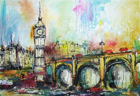 London Skyline Painting By Irina Rumyantseva Fine Art America