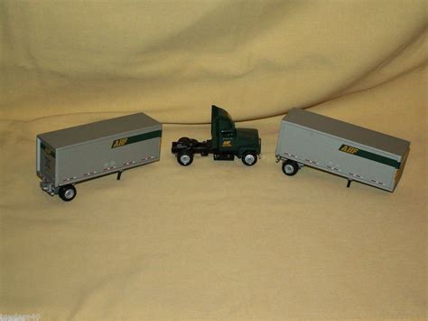 Abf Freight Systems Winross Doubles Semi Tractor Trailer Truck 3 Pc