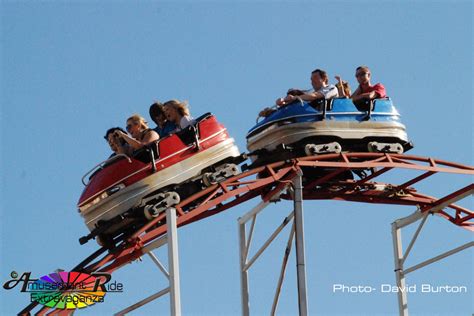 Amusement & theme park in st kilda, victoria. Riders approach the steepest dip. Luna Park - Melbourne ...