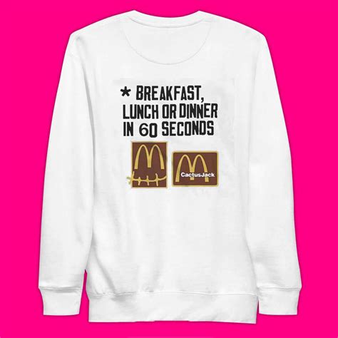 Buy Travis Scott Mcdonald's Merch Breakfast Meme Sweatshirt Hot 2022
