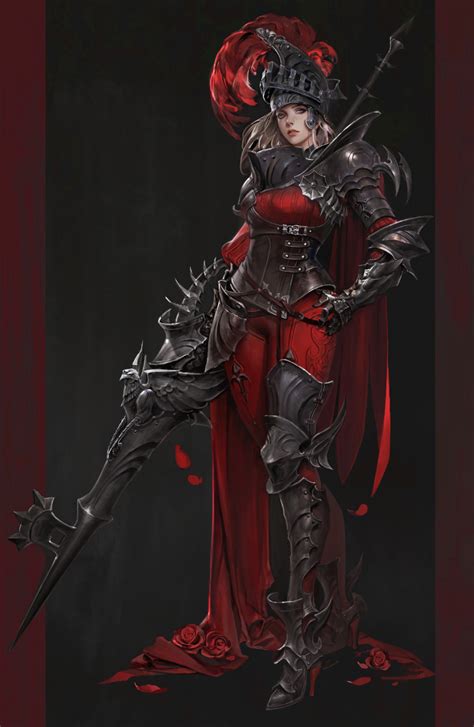 수줍 on in 2020 fantasy female warrior female knight character art