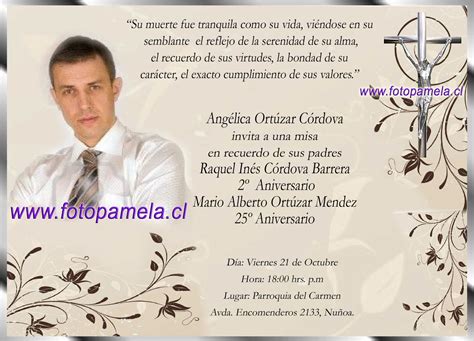 Texto En Tarjeta De Invitacion A Misa De Difunto Invitaci 243 N Para Images And Photos Finder