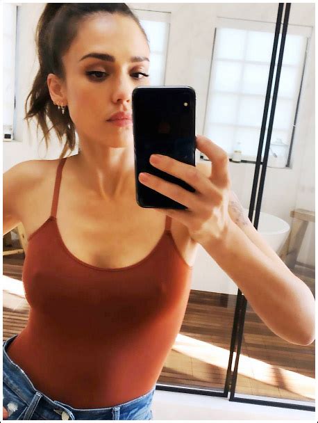 Jessica Alba Selfies Her Ginormous Braless Bosom Gossip Addict