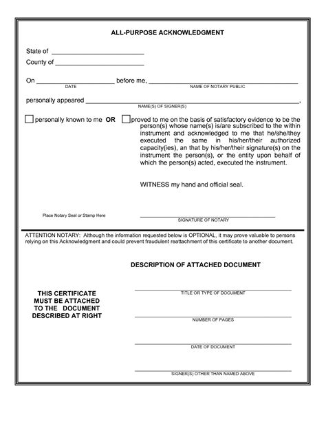Printable Notary Forms Texas Universal Network