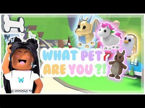 Well then this quiz is for you! WHAT ADOPT ME PET ARE YOU?! Quiz|Roblox - YouTube in 2020 | Roblox, Fun quizzes, Indoor fun