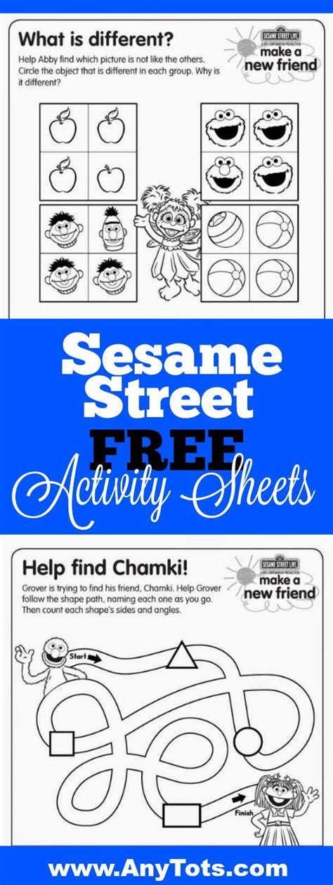 Free Sesame Street Printables Toddler Party Games Birthday Party