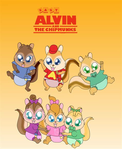 Baby Chipmunks And Chipettes Poster By Bokeol On Deviantart