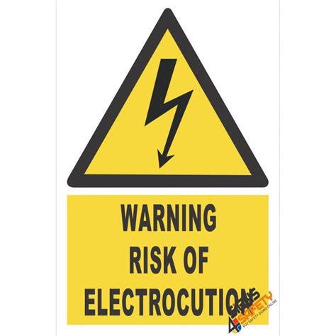 Nosa Sabs Ew5 Warning Risk Of Electrocution Sign