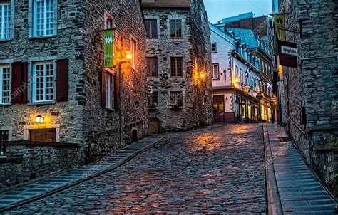 Cobblestone Streets In Old Quebec Stock Editorial Photo © Woodkern