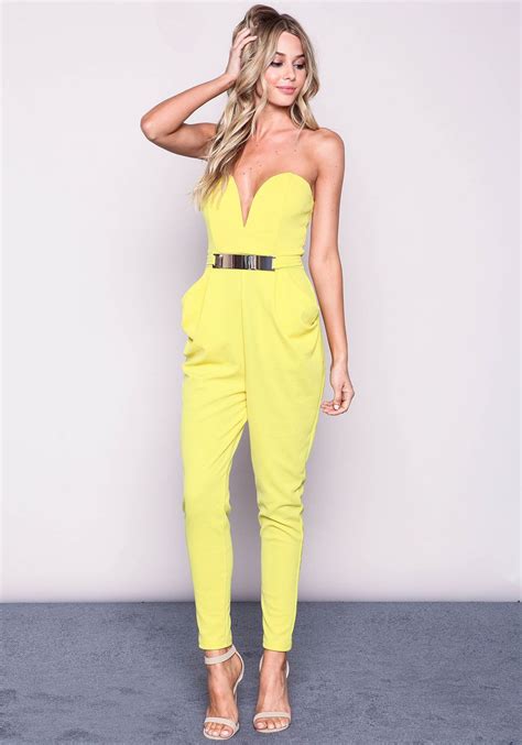 women s yellow jumpsuit beige leather heeled sandals fashion