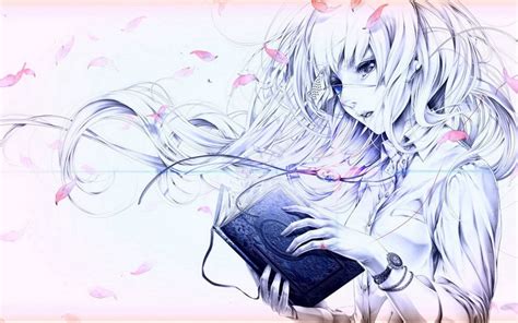 Long Hair Anime Original Characters Books Petals Wristwatch Bouno