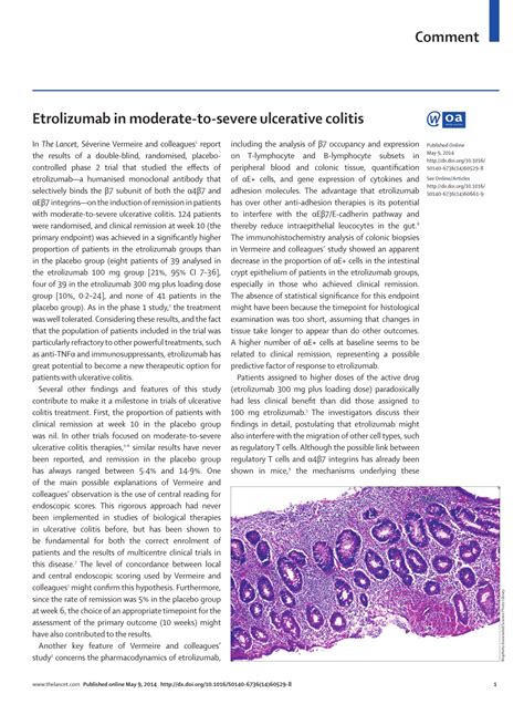 PDF Etrolizumab In Moderate To Severe Ulcerative Colitis