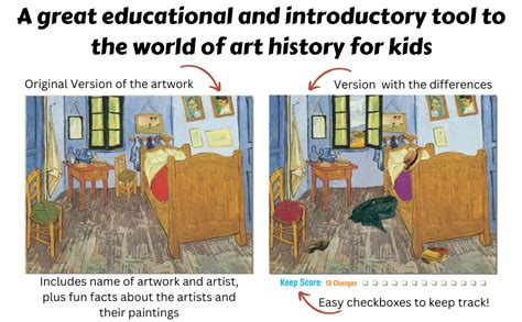 Spot The Differences Art Masterpieces Book 1 Dover Kids