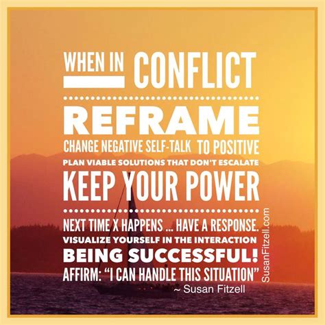 When In Conflict Reframe Negative Self Talk Learn Faster How To Plan