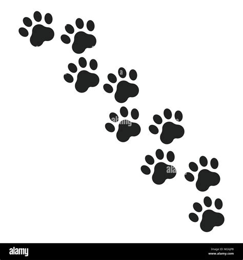 Pfotenabdruck Vektor Icon Hund Oder Katze Pfotenabdruck Abbildung
